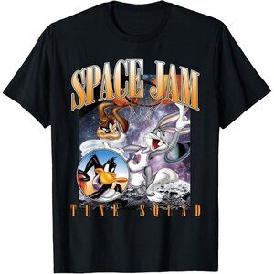 🆕Brand New - Men Black Space Jam Graphic T Shirts